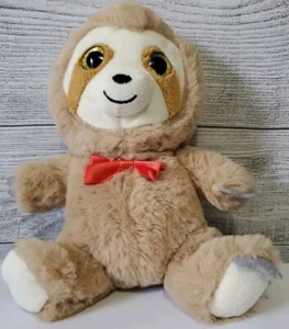 Sloth Soft Plush Tan with Red Neck Bow 10" - Picture 1 of 2