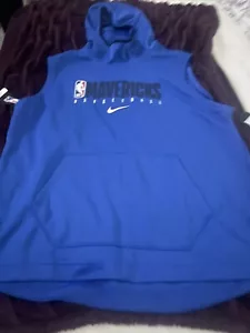🔥New Nike NBA Dallas Mavericks Player-Issue Dri Fit Sleeveless Hoodie Size 3XLT - Picture 1 of 7