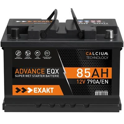 EXAKT Autobatterie 12V 85Ah Starter Batterie WARTUNGSFREI statt 74Ah 77Ah 80Ah - Bild 1 von 4
