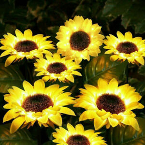 Solar Sonnenblume Blumen Solarleuchte Lampe Licht Landschaftslampe Garten Deko