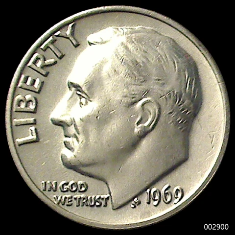1969-P Roosevelt Dime (Brilliant & Uncirculated) Cover