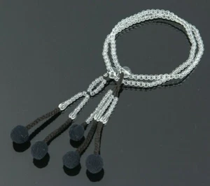 SGI Soka Gakkai Juzu  Buddhist  Plastic beads【M】size Clear beads & black bunch - Picture 1 of 8