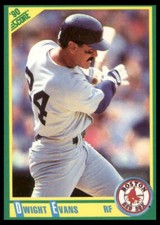 1990 Score #3 Dwight Evans Boston Red Sox Baseball Card
