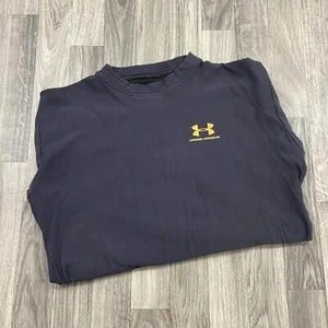 UNDER ARMOUR Graphic Logo Crewneck Black Activewear Pullover Shirt Boy's Size XL - Picture 1 of 8