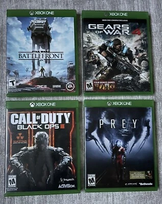 XBOX One Set 4 Spiele: COD Black Ops Gears of War4 Prey Star Wars Battlefront - Bild 1 von 3