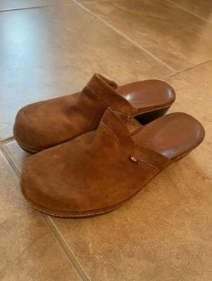 Zuecos de gamuza marrón Ecco para mujer 40 (9,5) Foto 1 de 4