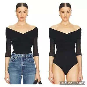 DIANE VON FURSTENBERG Body donna Alex top nero taglia XS - Foto 1 di 9