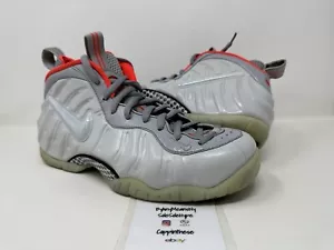 2016 NIKE AIR FOAMPOSITE PRO PREMIUM PURE PLATINUM 616750-003 CRIMSON BLACK - Picture 1 of 9
