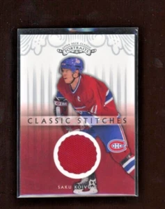 2003-04 Upper Deck Classic Portraits Classic Stitches Jersey Saku Koivu  *S7144 - Imagen 1 de 1
