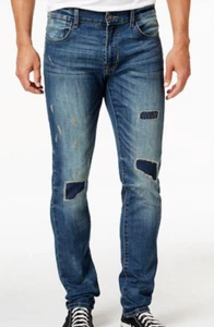 NEW RING OF FIRE ELAN SLIM FIT DENIM JEANS DESTROYED 36X30 FREE SHIP - Picture 1 of 5