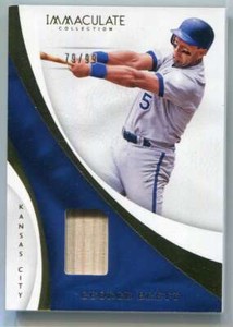 2017 Immaculate Collection Immaculate Swatches 98 George Brett Bat 79/99