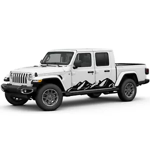 Side door mountains graphics stickers decal compatible with Jeep Gladiator - Foto 1 di 16