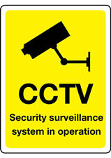 CCTV Security Surveillance System In Operation Camera  Digital PDF A4 Sign 052