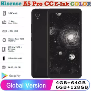 Lettore eBook Android 4G LTE Hisense A5 PRO CC colore E inchiostro telefono NFC Google Play - Foto 1 di 18
