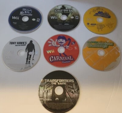 Nintendo Wii Video Games lot of 7 Disc only- Tested Call of Duty~Tony Hawk~ - Image 1 of 2
