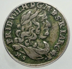 1684 GERMAN STATES - PRUSSIA King Friedrich Wilhelm Silver 6 Grs Coin ICG i92478 - Picture 1 of 5