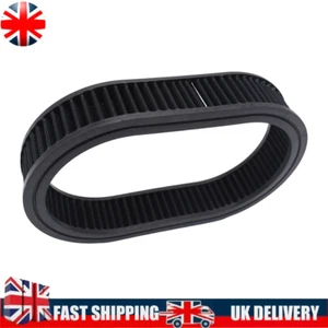 1pc 12"x2 Black Oval Washable/Reusable Air Cleaner Filter For SBC BBC Chevy - Picture 1 of 7
