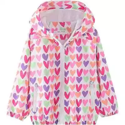 Chaqueta de corazón ligera WELAKEN para niñas talla 10 chaqueta resistente al agua rosa Foto 1 de 4