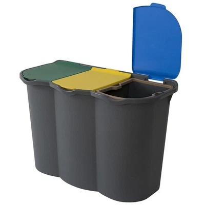 PATTUMIERA DIFFERENZIATA 3 SCOMPARTI UNICA raccolta differenziata - Immagine 1 di 4