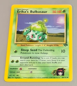 Erika's Bulbasaur # 39/132 Uncommon Karte B Gym Challenge 2000 EN N.Mint-Mint - Bild 1 von 6