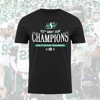 🔥FRETE GRÁTIS- Saskatchewan Roughriders 112th Grey Cup Champions 2025 presente para fãs - Imagem 1 de 4