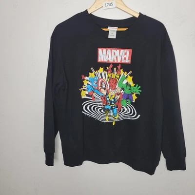 Sudadera Marvel Talla XXL Vengadores Iron Man Thor Capitán América Negra Por Todas Partes Foto 1 de 4