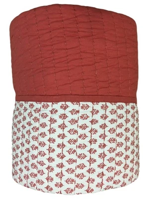 Sonoma Full Queen Coral Rust Reversible Quilt - Soft Cotton Coverlet - Image 1 of 3