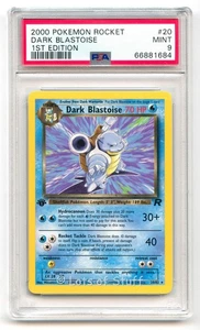PSA 9 MINT Dark Blastoise 1st Edition Team Rocket Rare 2000 Pokemon 20/82 -84 - Picture 1 of 2