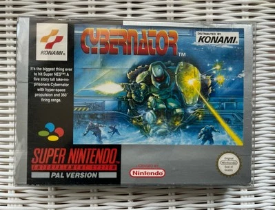 *VGC* Cybernator Super Nintendo Boxed & Complete PAL UKV SNES Konami - Image 1 of 4