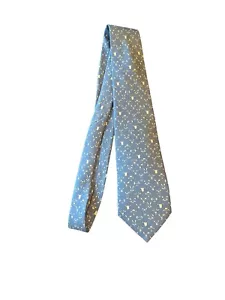 Hermes Mens Blue Animal Pattern 100% Silk Tie Made In France Designer Easter - Picture 1 of 5