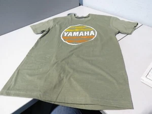 NOS NWT Yamaha Olive Green Sunset Graphic T Shirt Size M 3030-22351 - Picture 1 of 7