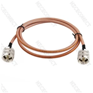 60cm UHF PL259 Stecker auf Stecker RG400 Jumper Koaxialkabel für Antennenkabel - Bild 1 von 2