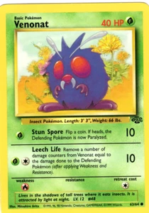 VENONAT 63/64 SET GIUNGLA ILLIMITATO POKEMON TCG CCG 1999 Quasi Nuovo - Foto 1 di 1