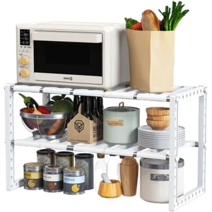 Two - Tier White Under - Sink Storage Rack: Max Space - Saving & Tidy Organizer - Picture 1 of 12