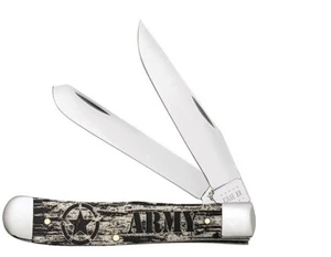 CASE XX KNIVES US ARMY SMOOTH NATURAL BONE TRAPPER POCKET KNIFE USA MADE #15032 - Picture 1 of 1