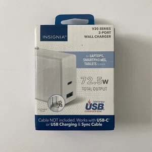 Insignia- 72.5W 2-Port USB-C/USB Foldable Wall Charger - Picture 1 of 2