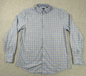 Johnnie O Canson Hemd Herren Large blau kariert Performance weich atmungsaktiv Stretch - Bild 1 von 8