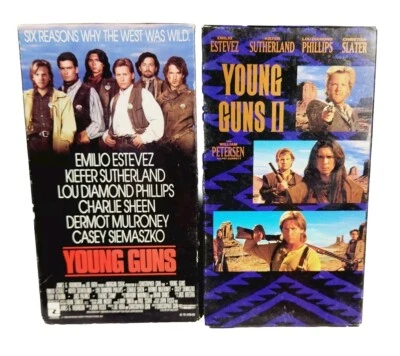 Young Guns One & Two VHS SEE ALL PICS Smoke Free Home Foto 1 de 4