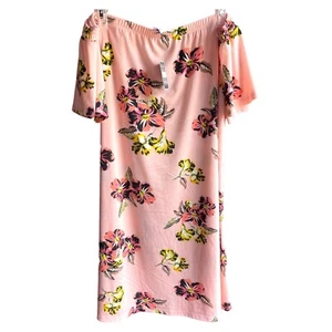 NEW West Loop Women's Off The Shoulder Pullover Floral Dress West Loop Sz Medium - Picture 1 of 7