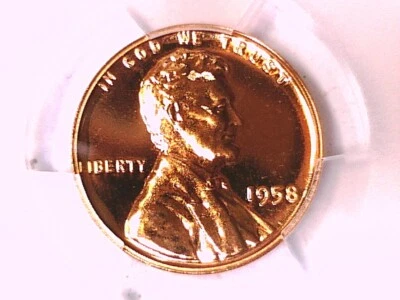 1958 Proof Lincoln Wheat Cent Penny PCGS PR 68 RD 42457878 - Image 1 of 3