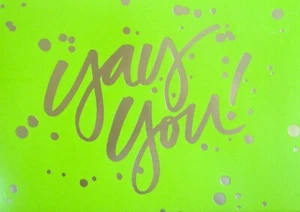 Papyrus Taylor Swift Gold Metallic YAY YOU! Blank Greeting Card - Picture 1 of 1