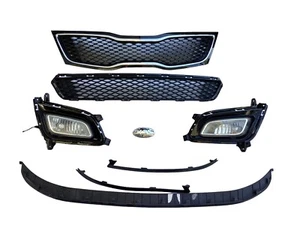 14-15 Kia Optima Upper Lower Grille Fog Lamps Bezels Emblem - Picture 1 of 15