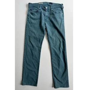 AG ADRIANO GOLDSCHMIED The Matchbox Slim Straight Jeans Mens 32x30 Green USA - Picture 1 of 19