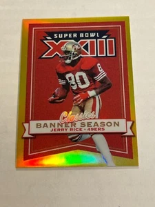 2022 PANINI CLASSICS PREMIUM JERRY RICE 9/99 BANNER SEASON GOLD PRIZM 49ERS Z2 - Picture 1 of 2
