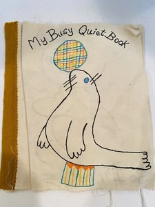 Vintage My Busy Quiet Book Cloth Book Handmade - Picture 1 of 8