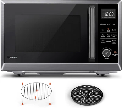 Air Fryer Combo 8-In-1 Countertop Microwave Oven, with Convection, Broil, Odor R - Image 1 of 4