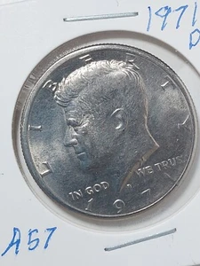 1971-D Kennedy Half Dollar. Error. Filled In D - Picture 1 of 2