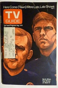 New York Metro Aug 4 TV Guide 1973 ADAM-12 McCord MARTIN MILNER Julie Harris - Picture 1 of 2