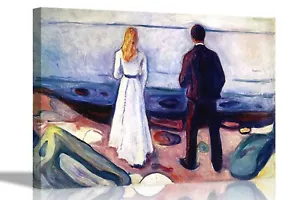 The Lonely Ones Edvard Munch Munch Lona Arte Impresión Arte en Pared Colgante Cuadros enmarcados - Imagen 1 de 10