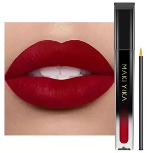 MAKI YIKA True Red Long-Lasting Lipstick HOUMUSS New PLUS GLOSS Elf Lip Lacquer! - Picture 1 of 4